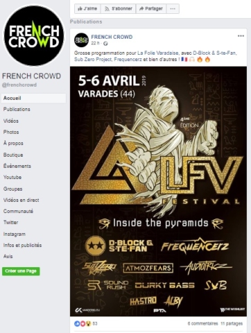 Article de French Crowd sur LFV Festival - Festival hardstyle français.